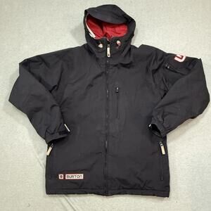 Y2K Ski Snowboard Jacket Burton Black Red Mens Small Vintage Winter Gear